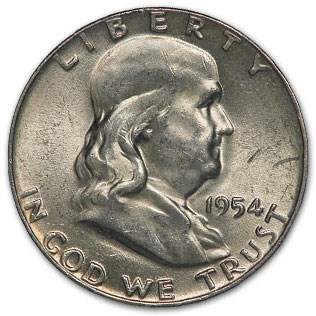 1954 Franklin Half Dollar Fine/XF 1954 Franklin Half Dollar Fine/XF